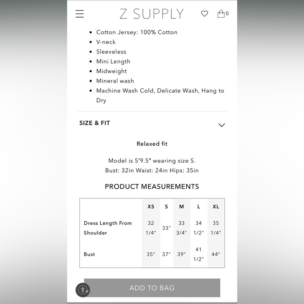 Z Supply Medium Indigo V-Neck Top - Picture 6 of 6